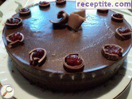 Homemade chocolate layered cake