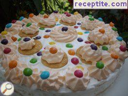 Cream layered cake with condensed milk Cream layered cake with condensed milk