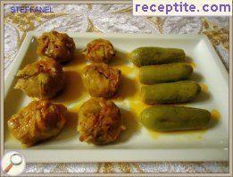 Dolmas color of zucchini stuffed zucchini