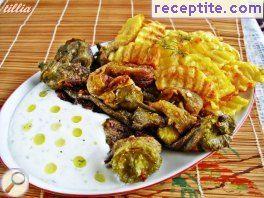 Fried peppers and potatoes