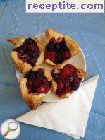 Baskets with blueberry filling