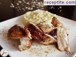 Chicken with tarragon and mashed celery Chicken with tarragon and mashed celery