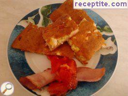 Savory sponge cake with bacon Savory sponge cake with bacon