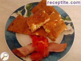 Savory sponge cake with bacon