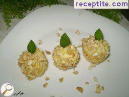 Hairy balls with ham and egg Hairy balls with ham and egg