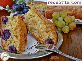 Cake with grapes