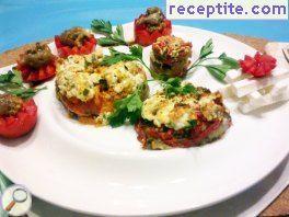 Baked Eggplant with garlic cheese