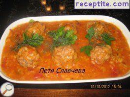 Stew and meatballs leek Stew and meatballs leek