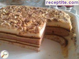 Layered cake into three layers Valio Layered cake into three layers Valio