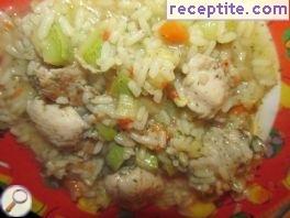 Chicken fillet with zucchini and rice Chicken fillet with zucchini and rice