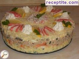 Fish layered cake