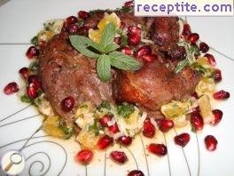 Lamb with fruit juice