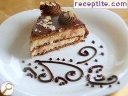 Cocoa layered cake without eggs