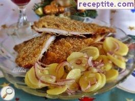 Breaded pork schnitzel