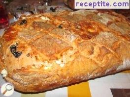 Bread with tomato juice and savory