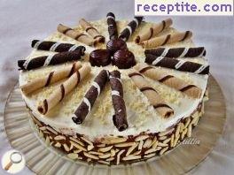 Bishkotena Chocolate layered cake with coffee