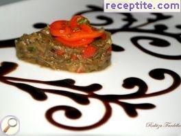 Salad of roasted eggplant and peppers - II type