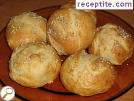 Bread with sea salt in a halogen oven
