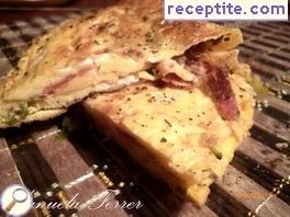 Omelet with smoked ham