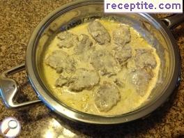 Veal tongue with cream