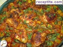Stew potatoes with chicken Stew potatoes with chicken