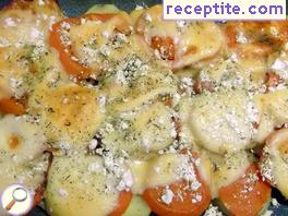 Baked potatoes with tomatoes Baked potatoes with tomatoes