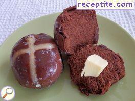 Chocolate buns Hot Cross Buns