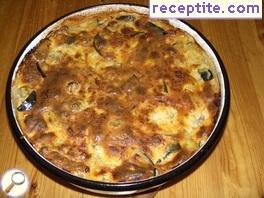 Moussaka with potatoes and eggplants