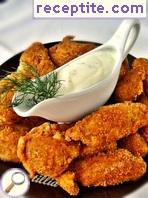 Fried rabbit with milky-mayonnaise sauce