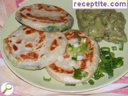 Pancakes with green onions