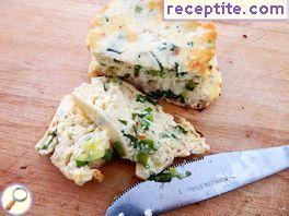 Baked ricotta with green onions
