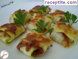 Appetizer Zucchini with bacon