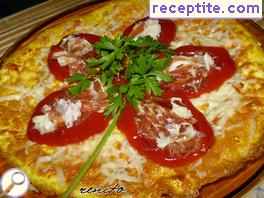 Omelette pizza