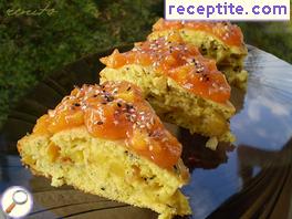 Pita with poppy seed and peaches Pita with poppy seed and peaches