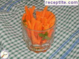 Fragrant carrot salad with nuts and ginger
