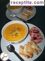 Cream of pumpkin soup with bacon