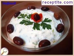 Snow salad with mayonnaise Snow salad with mayonnaise