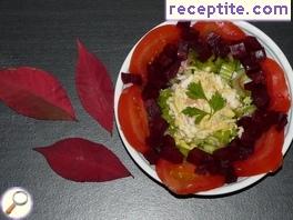 Salad of celery seedlings