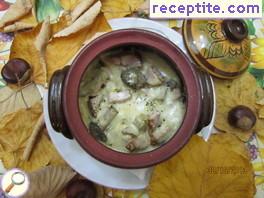 Mushrooms in a pot