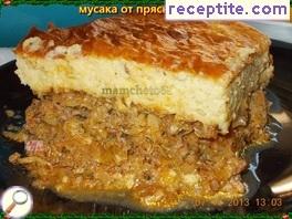 Moussaka with fresh cabbage