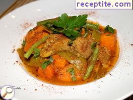 African dish with lamb and vegetables
