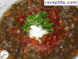 Chili soup Lentils sprouts