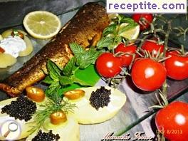 Trout with spices oven