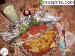 Steamed trout in foil