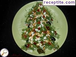 Salad Christmas tree