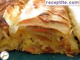 Banitsa with sauce Banitsa with sauce