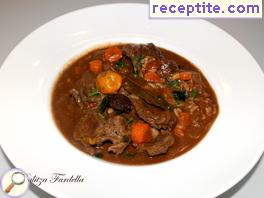 Mexican soup with beef shank