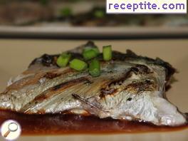 Horse mackerel in BBQ