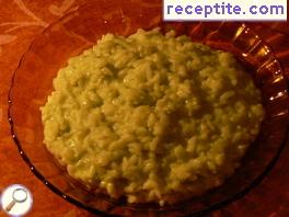 Risotto with avocado