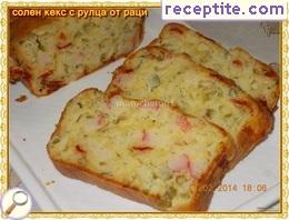 Savory sponge cake with crab rolls
